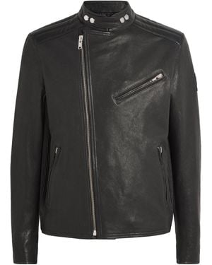 Belstaff Tumbled Lambskin Oulton Jacket - Black