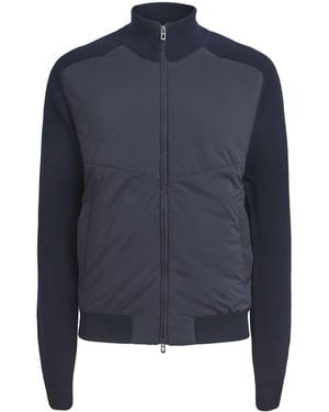 Sease Virgin Wool-Shell Bomber Jacket - Blue