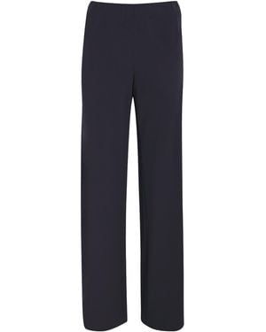 Vince Crepe High-Waist Trousers - Blue
