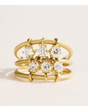 Jade Trau And Diamond Penelope Ring - Metallic