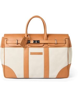 Brunello Cucinelli Grained Leather Country Holdall - Brown