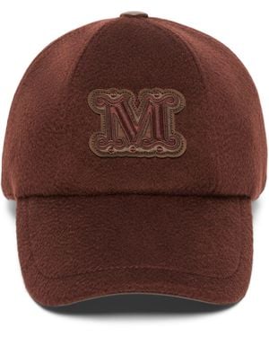 Max Mara Cashmere Monogram Cap - Brown