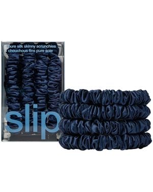 Slip Pure Silk Skinny Scrunchies - Blue