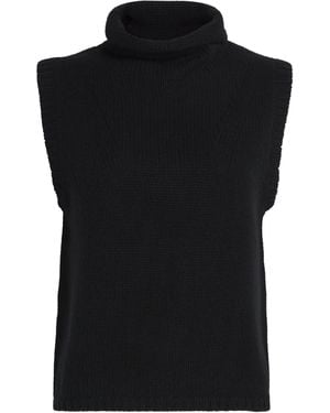 ME+EM Cashmere Rollneck Jumper Vest - Black