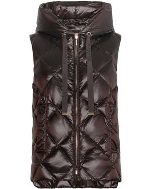 Max Mara Puffer Gilet - Brown