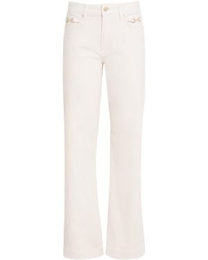 PAIGE Leenah Wide-Leg Jeans - White