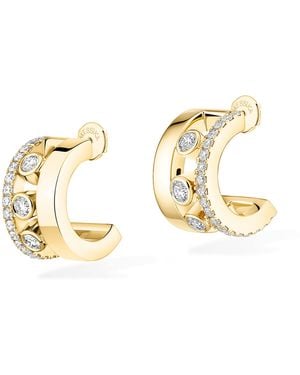Messika Move Romane And Diamond Hoop Earrings - Metallic