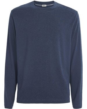Zimmerli of Switzerland Lyocell-Blend Soft Lounge Long-Sleeve T-Shirt - Blue