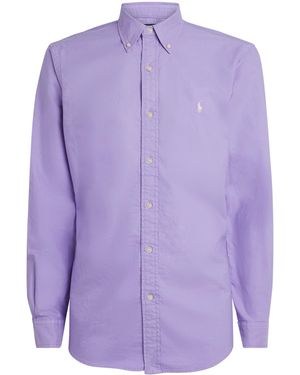 Polo Ralph Lauren Cotton Garment-Dyed Oxford Shirt - Purple