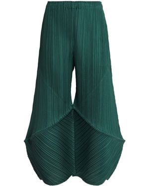 Pleats Please Issey Miyake Thicker Bottoms 2 Flared Trousers - Green