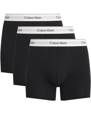 Calvin Klein Stretch-Cotton Icon Boxer Briefs - Black