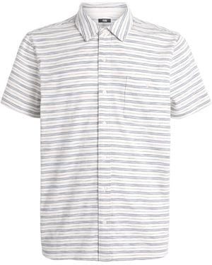 PAIGE Cotton Stripe Carillo Polo Shirt - White