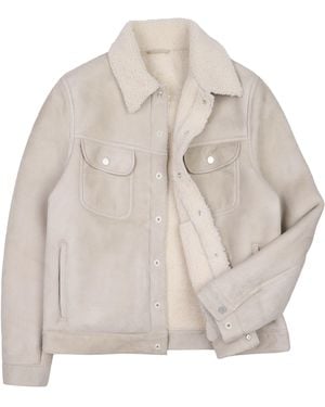 Valstar Shearling Davis Trucker Jacket - Natural