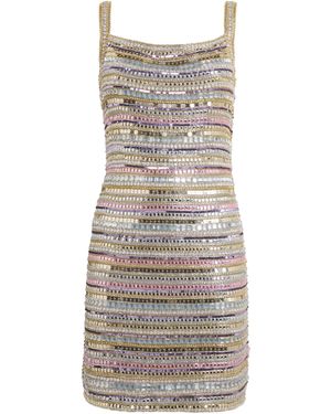 Jenny Packham Embellished Nancy Mini Dress - Grey