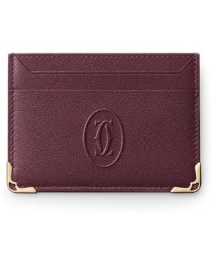 Cartier Leather Must De Card Holder - Purple