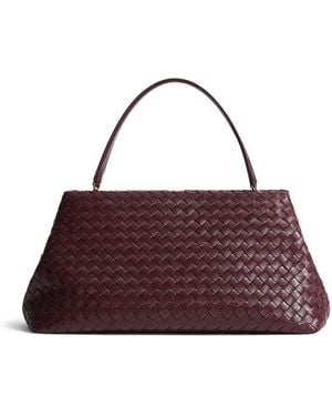 Bottega Veneta Leather Intrecciato The 1998 Top-Handle Bag - Purple