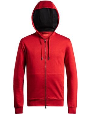 Isaia Zip-Up Jacket - Red