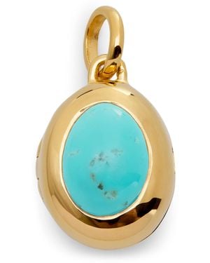Monica Vinader Vermeil And December Birthstone Locket - Blue