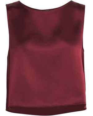Leset Satin Barb Tank Top - Red
