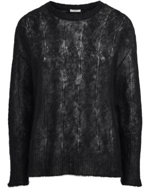 JOSEPH Mohair-Silk Voile Delfina Jumper - Black