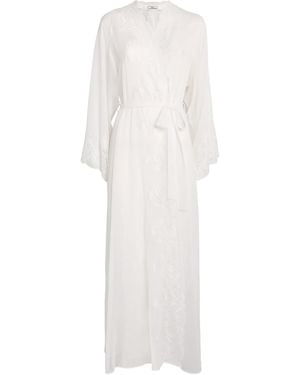 Bocan Silk Chiffon Rosabelle Robe - White