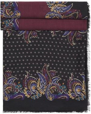 Etro Cashmere Paisley Scarf - Purple