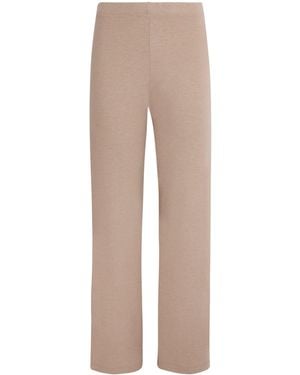 Leset Lauren Wide-Leg Lounge Trousers - Natural