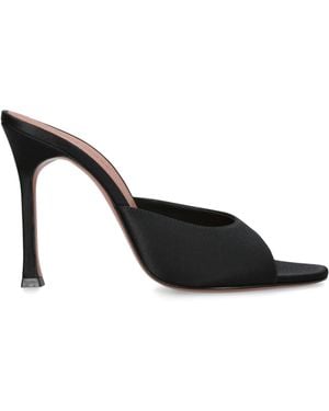 AMINA MUADDI Satin Alexa Mules 105 - Black