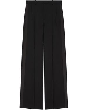 Givenchy Wool-Mohair Wide-Leg Pants - Black