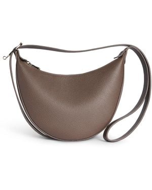 Longchamp Leather Le Foulonné Cross-Body Bag - Brown