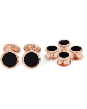 Deakin & Francis Onyx Cufflinks Dress Set - Metallic