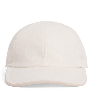Eleventy Linen-Cotton Baseball Cap - Natural