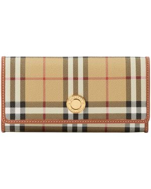 Burberry Check Wallet - Natural