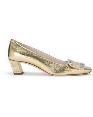 Roger Vivier Leather Belle Vivier Court Shoes 45 - Metallic