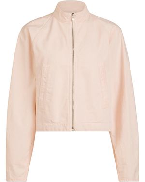 Alaïa High-Neck Denim Jacket - Natural