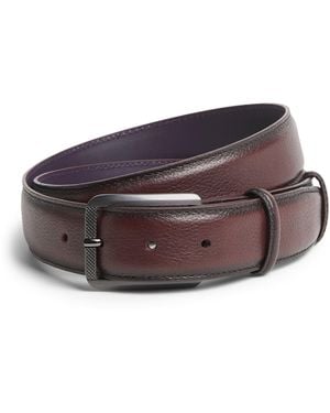 Elliot Rhodes Grained Leather Belt - Brown