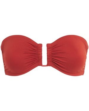 Eres Show Bandeau Bikini Top - Red
