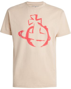 Vivienne Westwood Cotton Stencil Orb T-Shirt - Pink