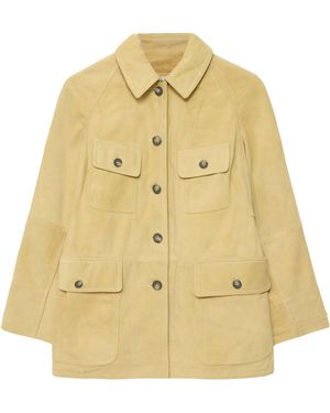 AllSaints Suede Roiya Hunting Jacket - Metallic