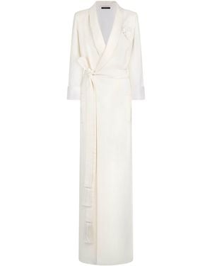 Tom Ford Silk Robe Dress - White