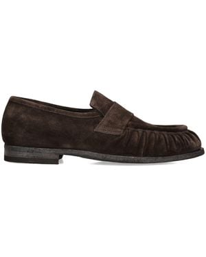 Officine Creative Suede Solitude Penny Loafers - Brown
