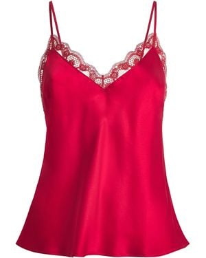 Simone Perele Silk-Blend Love Me Cami Top - Red