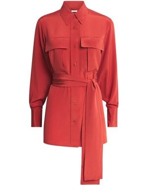 JOSEPH Crepe De Soie Silk Yas Shirt - Red
