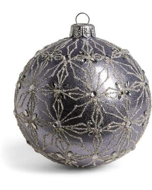 Harrods Glitter Snowflake Bauble - Metallic