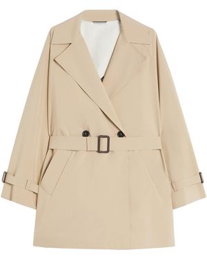Weekend by Maxmara Canvas Shortline Trench Coat - Natural