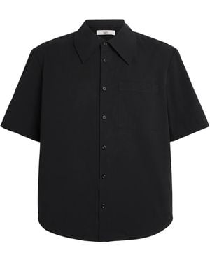 Séfr Cotton Waylon Short-Sleeve Shirt - Black
