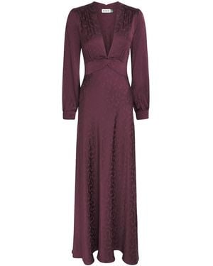 RIXO London Jacquard Emory Maxi Dress - Purple