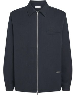 Samsøe & Samsøe Organic Cotton-Blend Sadamon Jacket - Blue