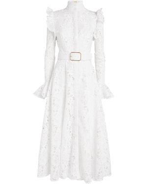 LEO LIN Lace Aliyah Midi Dress - White