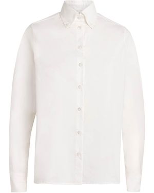 Eleventy Stretch-Cotton Shirt - White